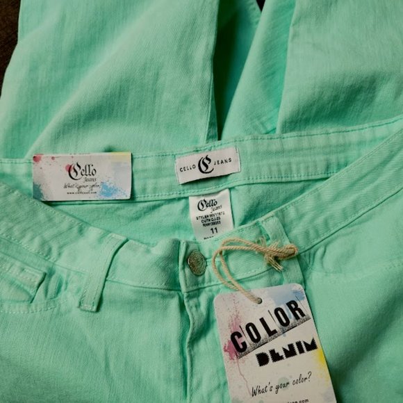 NWT Cello Jeans sz Junior 11 mint color - Picture 4 of 4